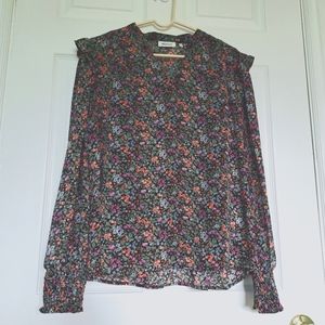 Blouse with removable camisole. Blumind brand. SizeXL black/floral